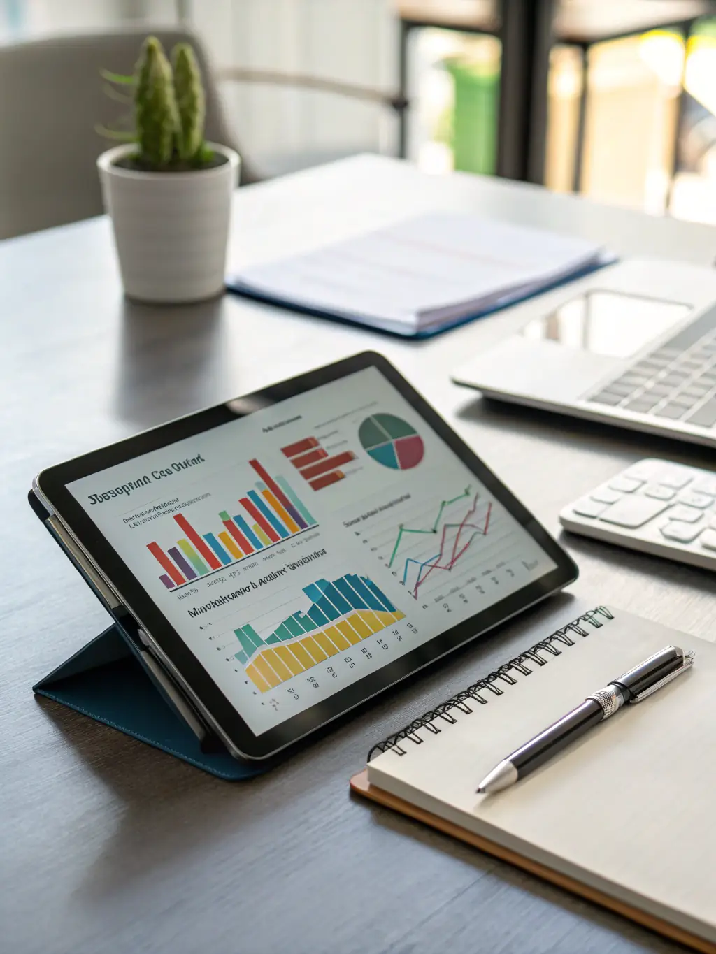 An image of a retirement planning spreadsheet on a desktop computer, illustrating how to project future savings and investment growth, used to promote Calm Budgeting's retirement planning resources.