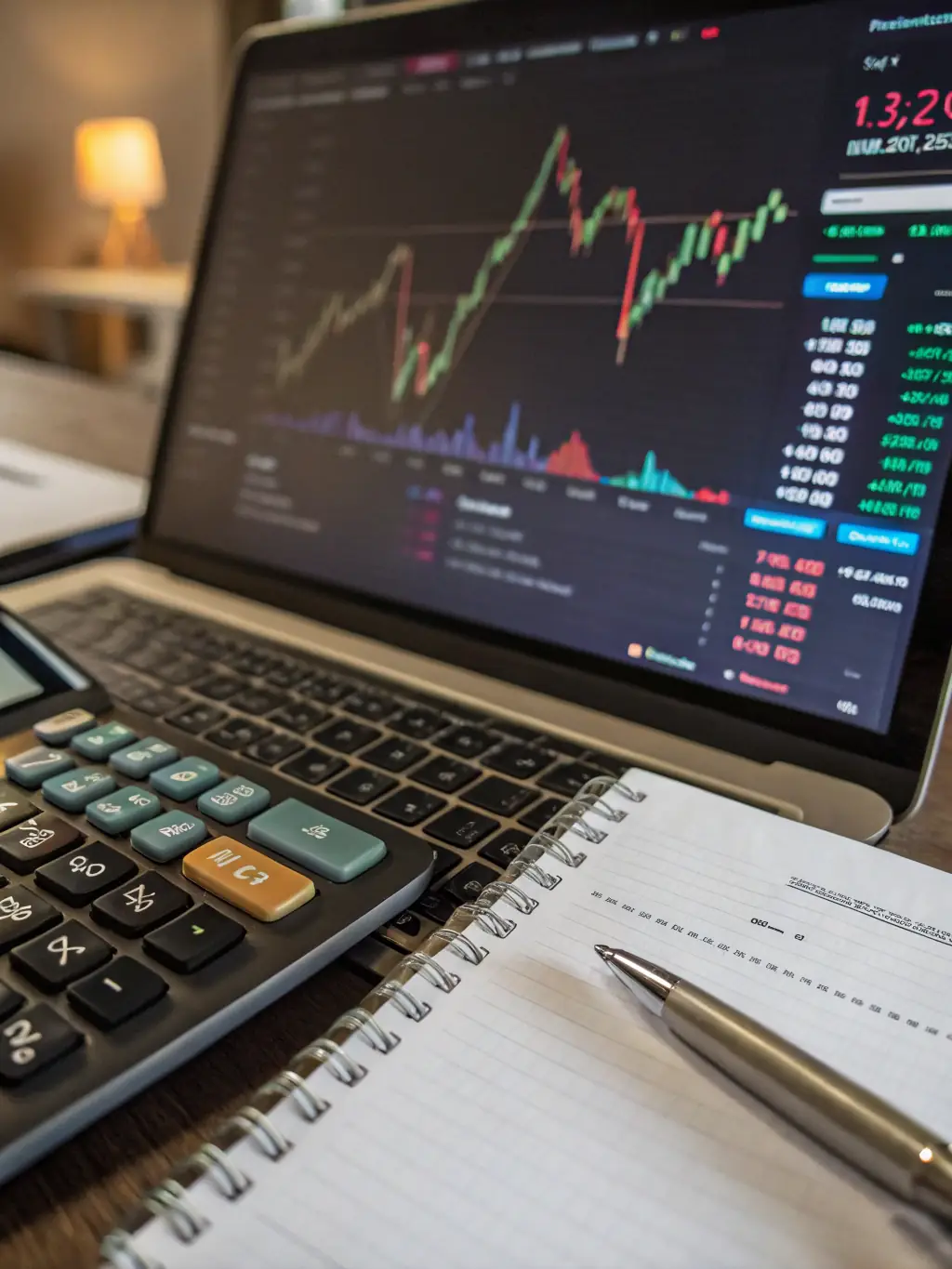 A screenshot of a user-friendly debt management calculator on a laptop screen, showing how to input debt amounts and interest rates to create a repayment plan, used to promote Calm Budgeting's debt management tools.