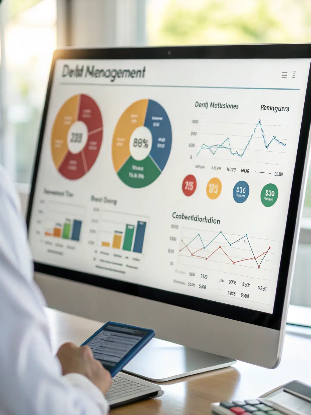 A screenshot of a debt payoff calculator, showing how quickly debts can be eliminated by making extra payments, with a focus on motivating users to take action.