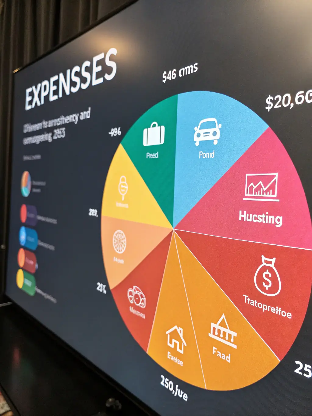 A visual representation of the 50/30/20 rule, showing the allocation of income towards needs, wants, and savings in a clear and understandable pie chart.